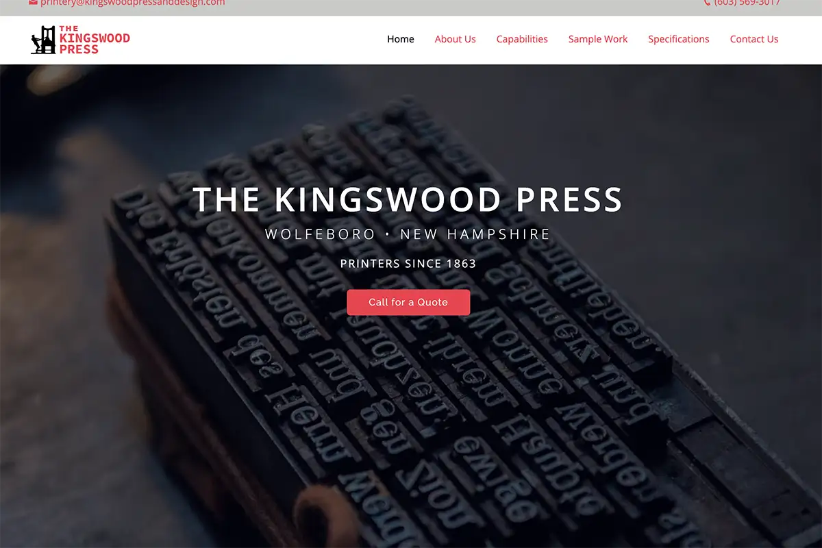 Kingswood Press website