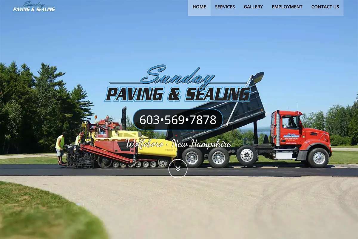 Sunday Paving & Sealing website